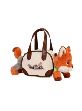 迪士尼正版授权疯狂动物城朱迪尼克童心未泯系毛绒玩偶手提斜挎包
