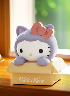 正版三丽鸥家族猫咪系列盲袋萌粒卡通桌面摆件盲盒公仔可爱礼物女