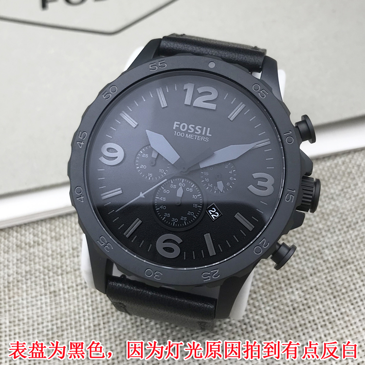 FOSSIL手表皮带三眼计时石英大男表JR1487JR1354JR1504JR1401包邮 - 图2