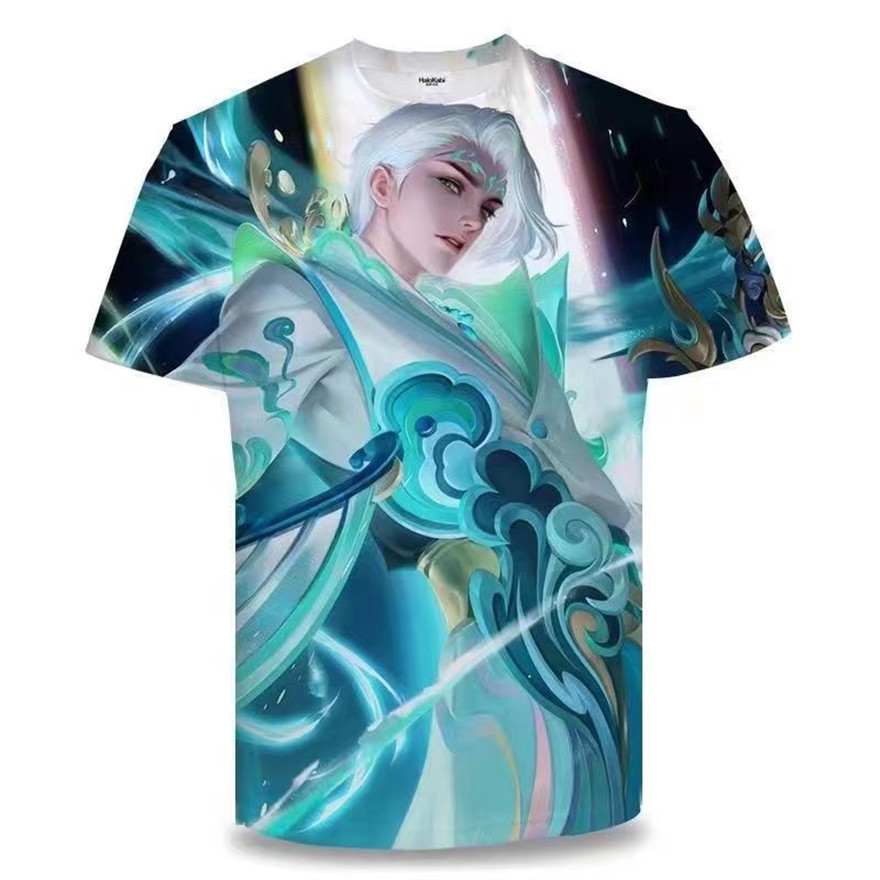 王者荣耀衣服王者荣耀衣服男短袖T恤地狱火赵怀真云缨鹤归松栖镜曜铠学生衣服