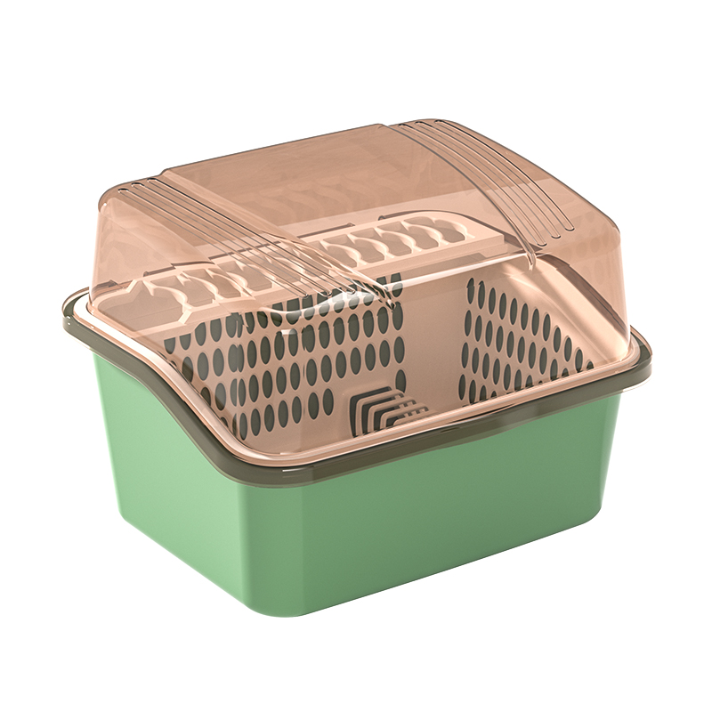 加厚厨房双层沥水碗柜带盖餐具特大放碗碟置物架家用装碗筷收纳盒 - 图3