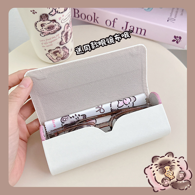 暹罗猫咪眼镜盒便携女高颜值ins风磁吸闭合眼睛盒子抗压学生可爱,淘宝优惠券,粉丝福利购,淘宝优惠卷