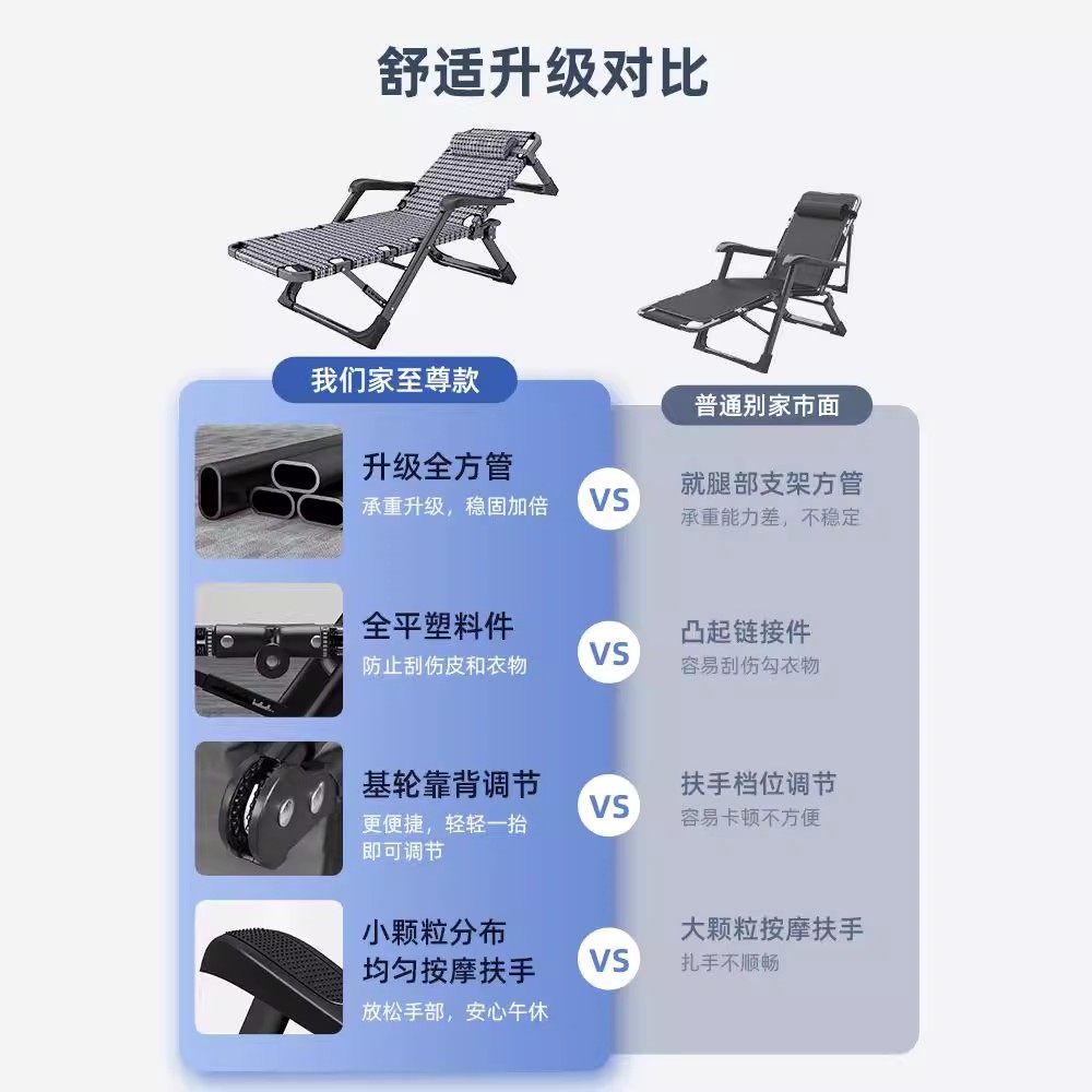 躺椅折叠家用午休椅子靠背椅办公室午睡睡椅懒人椅沙滩椅可坐可躺,淘宝优惠券,粉丝福利购,淘宝优惠卷