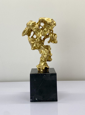 可定制新中式抽象几何雕塑装饰