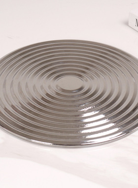 定制轻奢水波纹托盘镜面玻璃装饰