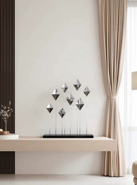 定制轻奢不锈钢雕塑摆件酒店大堂