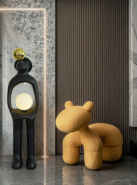 可定制落地人物雕塑摆件酒店大堂