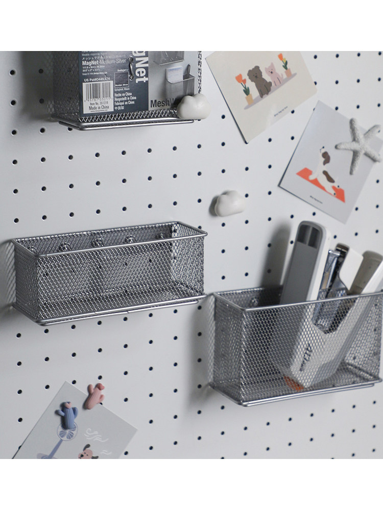 Magnetic accessories collection desk perforated board without punching