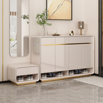 New Shoe Cabinet Entrance Light Lavish Cream Wind Home Doorway Partition Brief Modern Genguan Cabinet Large Capacity Locker