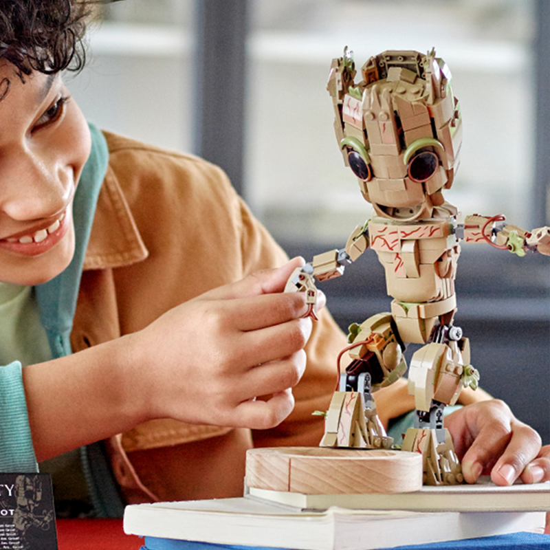 中国积木超级英雄76217我是格鲁特小树人银河护卫队儿童拼装玩具 - 图1