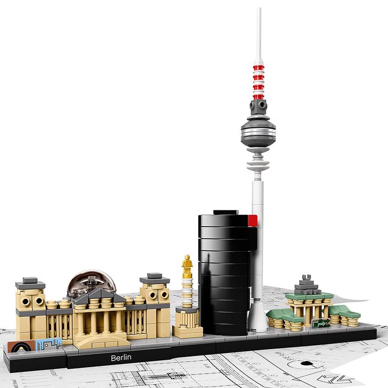 中国积木建筑街景柏林天际线21027儿童益智拼装玩具模型摆件礼物 - 图3