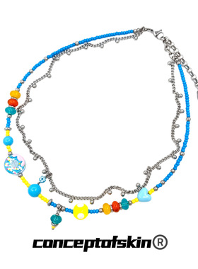 conceptofskin游乐园多巴胺彩色俏皮配饰 元气甜甜圈项链