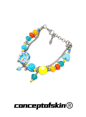 conceptofskin游乐园2025夏季多巴胺彩色俏皮配饰 元气甜甜圈手链