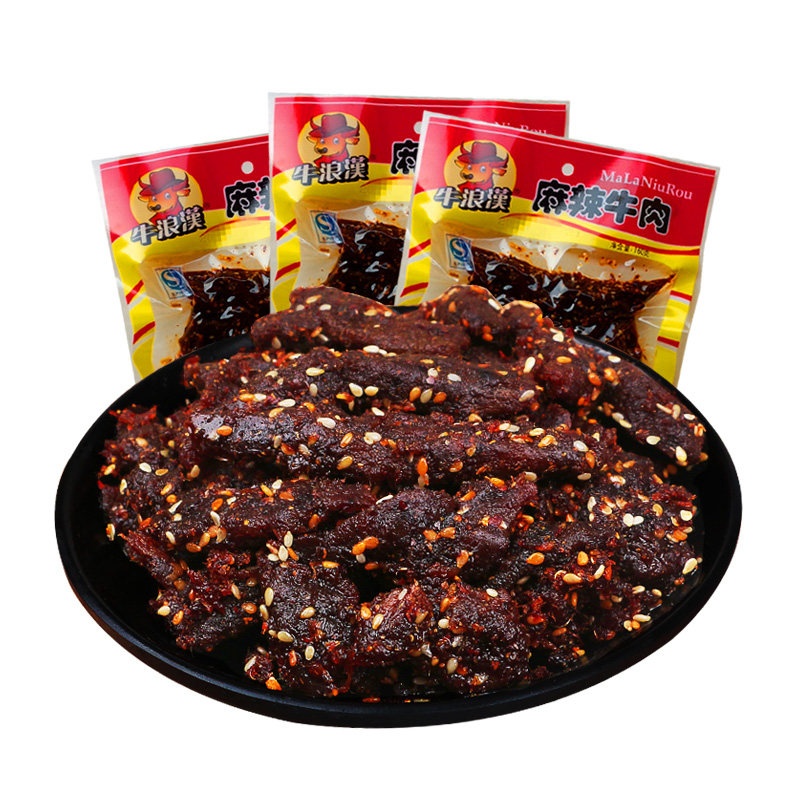 牛浪汉160g*6袋辣味烧烤麻辣牛肉 淘宇食品牛肉类