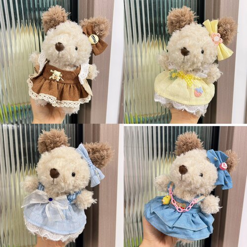 Jellycat little系列娃衣顽皮卷毛小狗兔子衣服玩偶吊带连衣裙子-图0