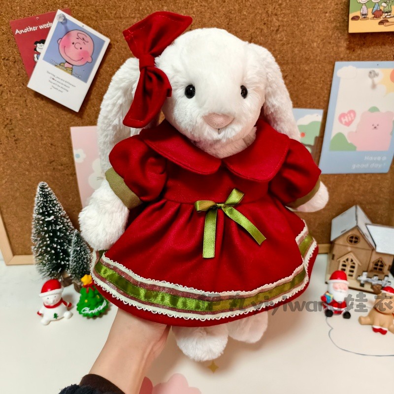 适用于jellycat31厘米邦尼兔衣服medium圣诞裙子背带裤礼裙着替 - 图1