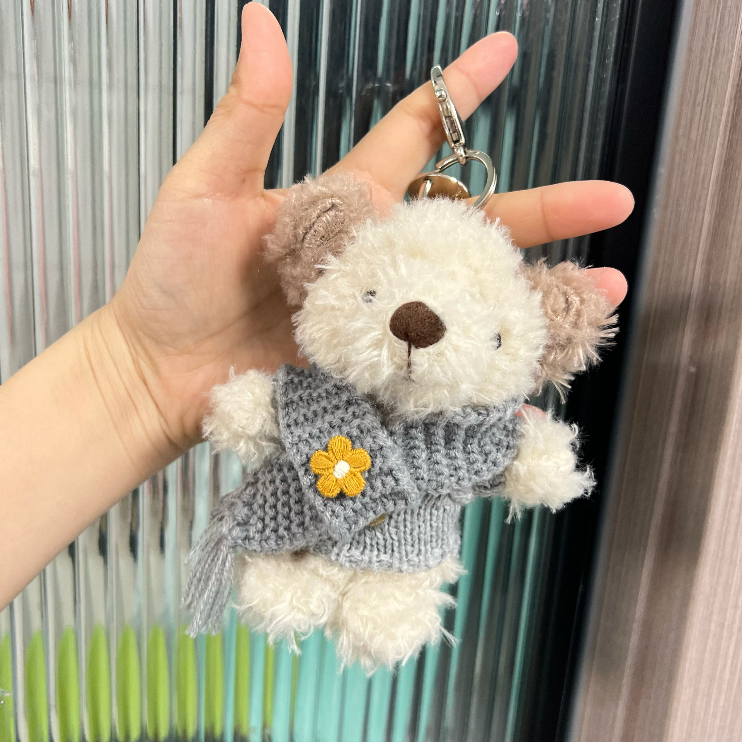 Jellycat17cm小狗小猪挂饰娃衣新款little挂件衣服针织毛衣围巾 - 图1