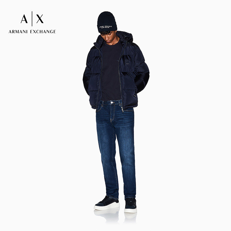 ARMANI EXCHANGE/阿玛尼秋冬新款男士纯棉短袖薄打底T恤上衣内搭