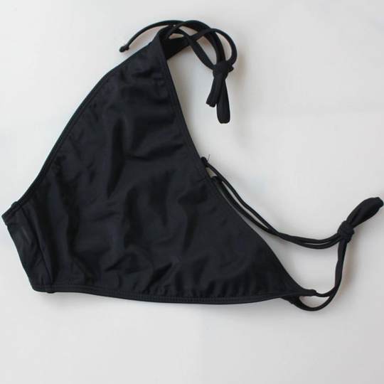 标准女生专业空乘模特比赛泳装黑色艺考三角泳裤学生艺考泳衣女士