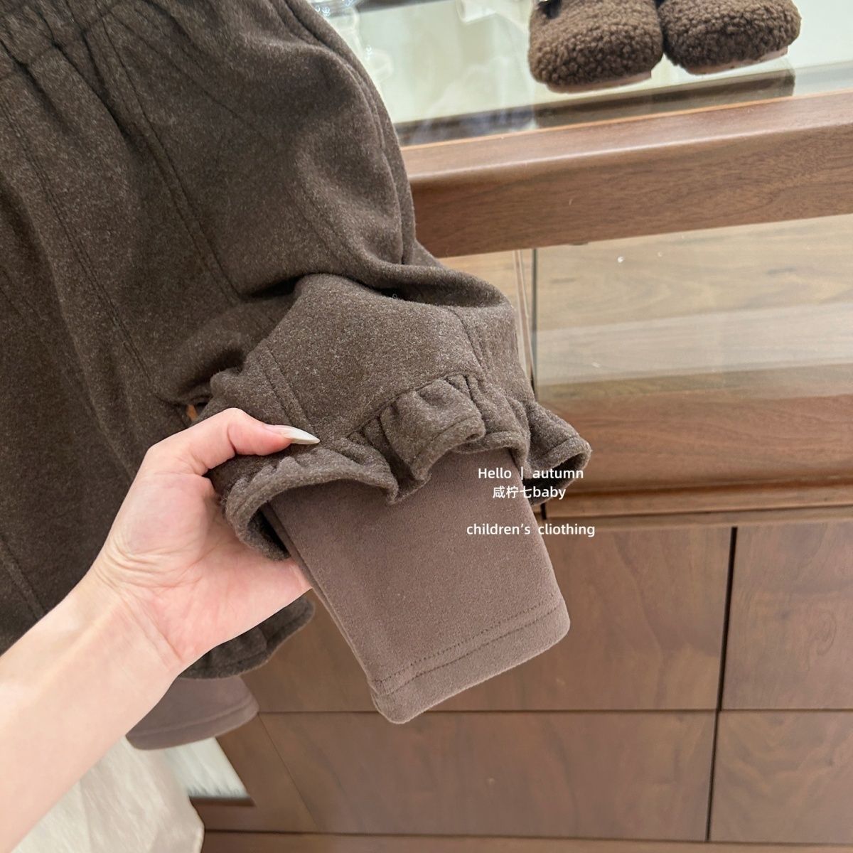 女小童冬季卫裤2025新款儿童韩版休闲加绒加厚假两件百搭打底裤子 - 图3