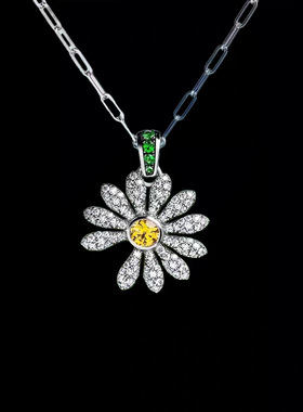 【权志龙同款】雏菊项链男女款轻奢精致钛钢项链花朵吊坠生日礼物