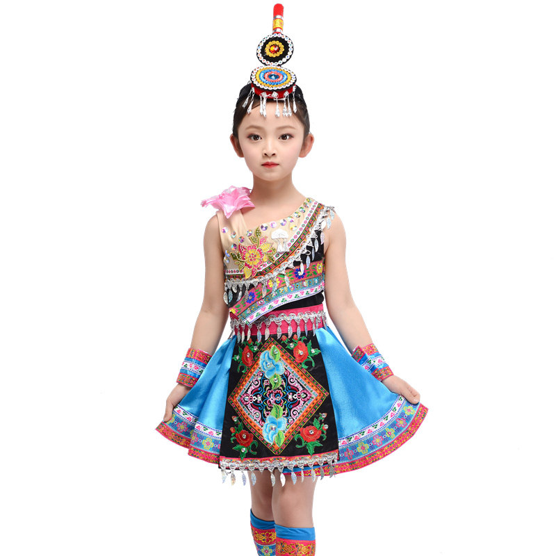 56个少数民族服装儿童苗族畲族云南 茜宝莉民族服装/舞台装