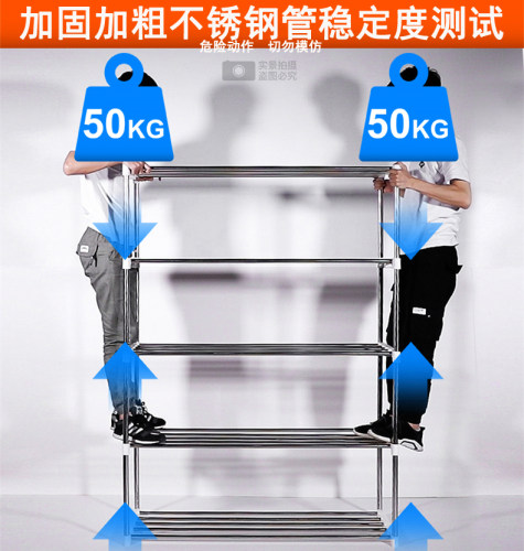 毛巾架理发店专用落地式可折叠不锈钢晾晒架子美容院洗车店凉浴巾 - 图3