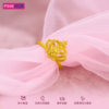 Ping jewelry gold ring pure gold pink tourmaline pure gold ring royal heart crown bracelet bracelet