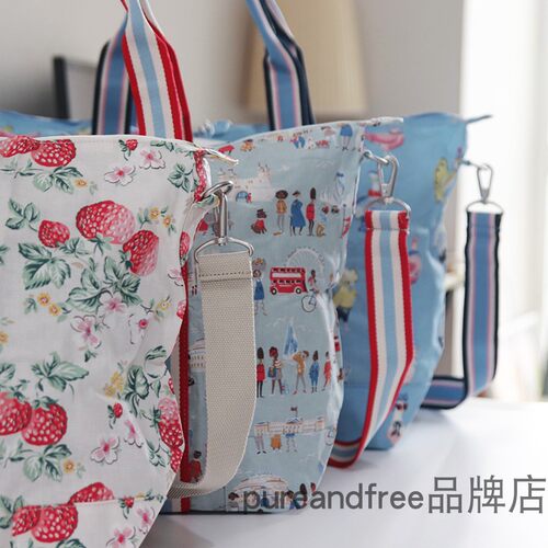 Cath kidston正品旅行包女印花折叠短途包包健身手提袋待产包轻便-图0