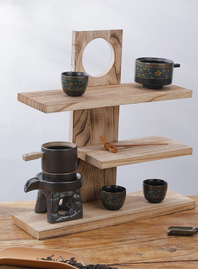 实木架简约茶壶架展示架