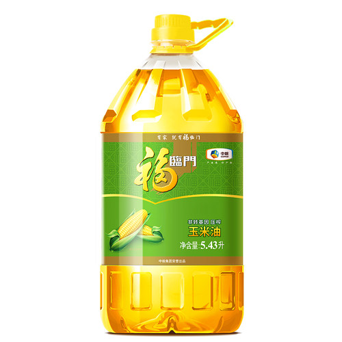 福临门非转基因压榨玉米油5.43Lx1/2/4桶家用食用油物理压榨清淡c - 图1