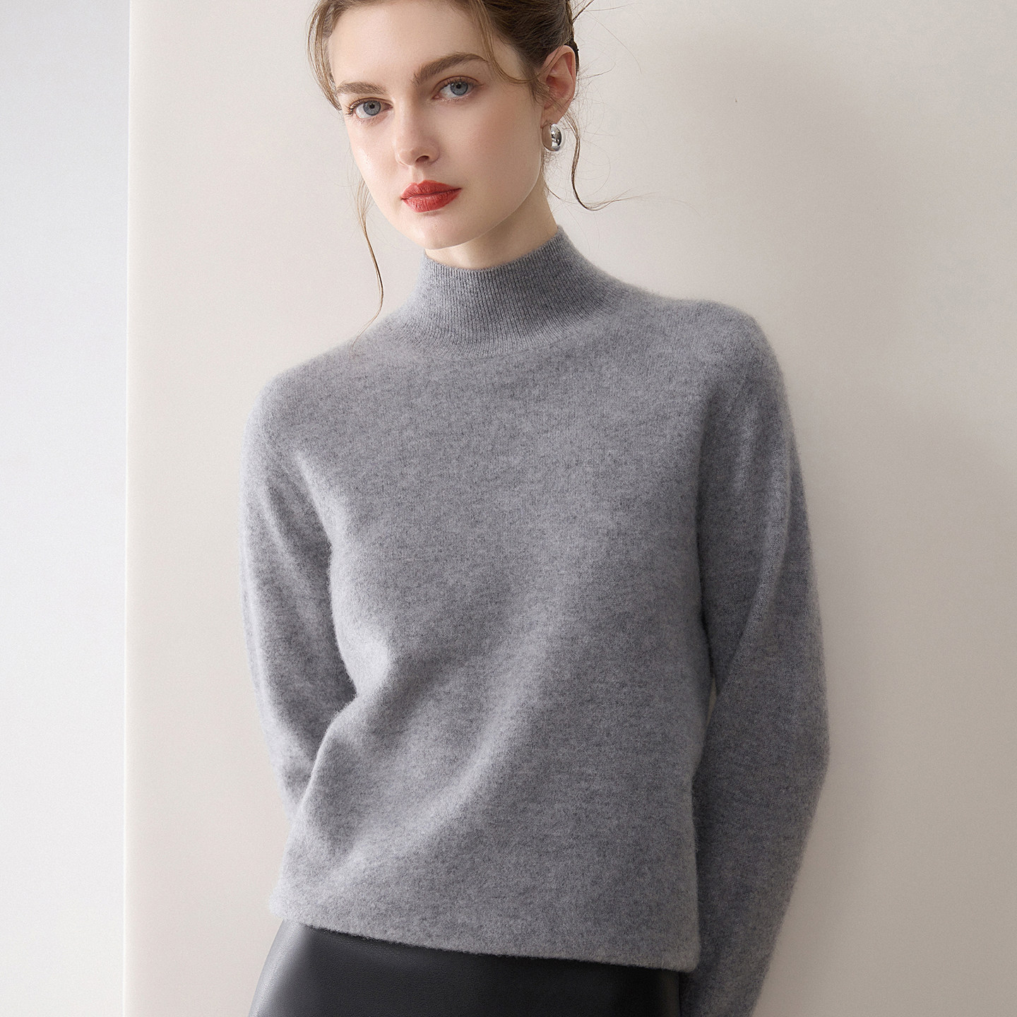 一线成衣100%纯山羊绒衫女半高领毛衣打底衫宽松内搭羊绒针织衫,淘宝优惠券,粉丝福利购,淘宝优惠卷