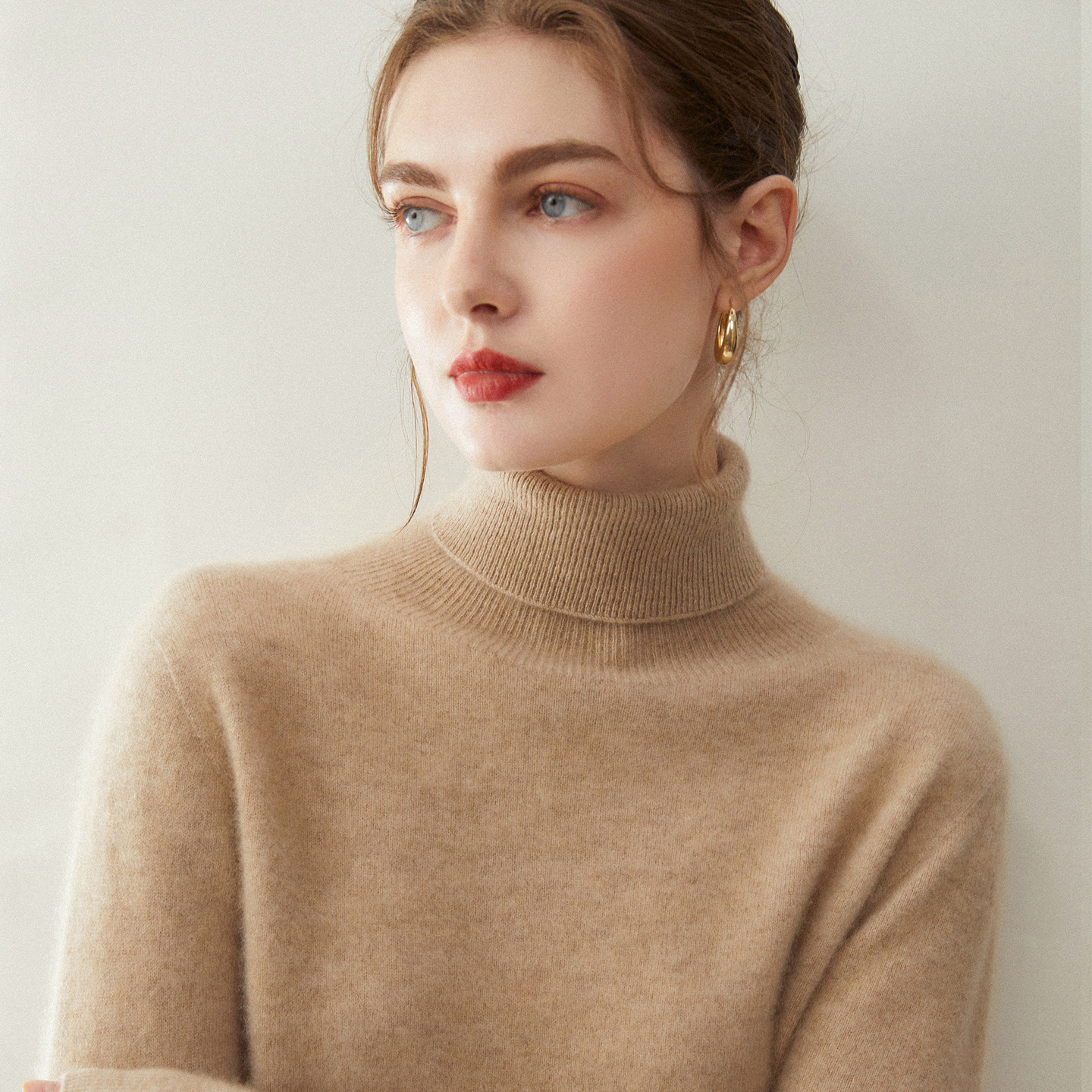 秋冬新款100%纯山羊绒衫女高领毛衣打底衫纯色百搭无缝羊绒针织衫,淘宝优惠券,粉丝福利购,淘宝优惠卷