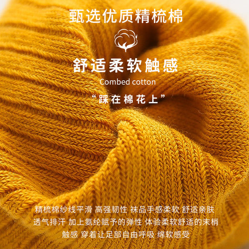 袜子女秋冬薄款中筒袜ins潮袜女袜运动袜透气棉袜学生白色外穿 - 图3
