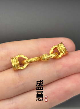 古法24K工艺黄金色藤蛇扣S扣收尾手链项链扣连接扣手串diy配件