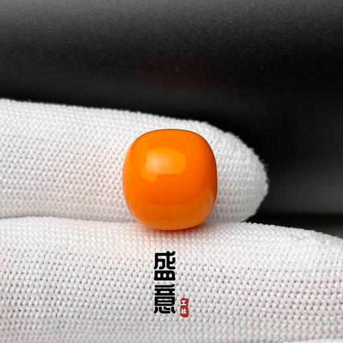 雪巴琉璃珠老型桶珠黄色腰珠顶珠单珠星月菩提配饰绿松石散珠配珠 - 图3