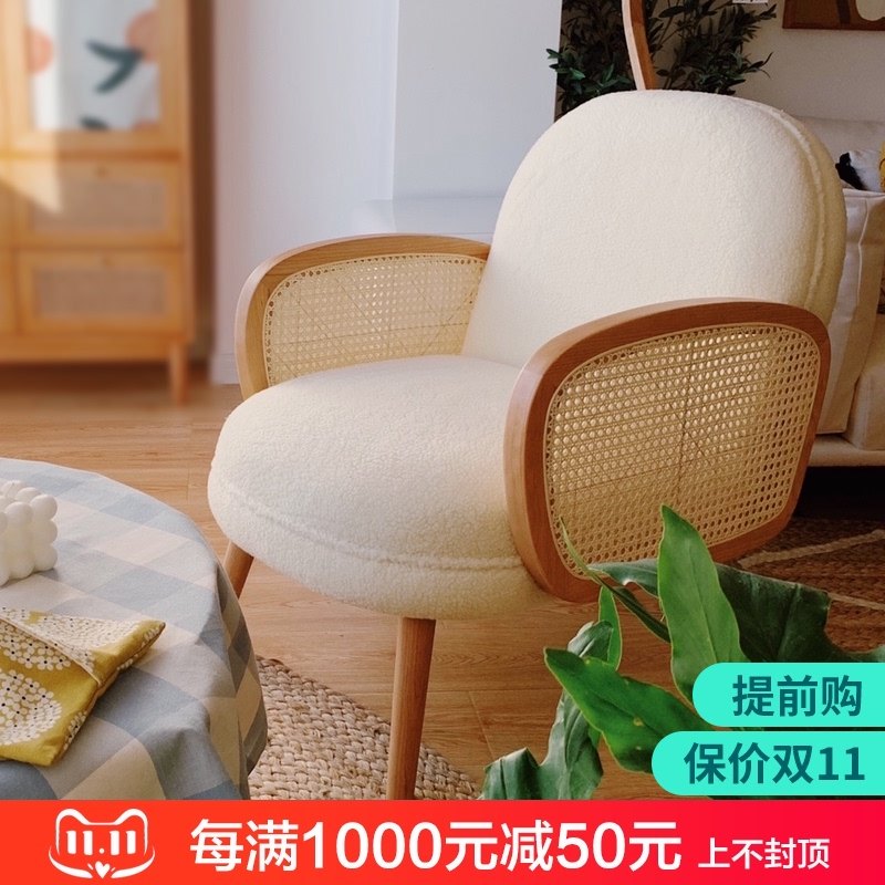 藤椅沙发实木藤编单人沙发椅小户型家用日式阳台休闲椅双人藤沙发,淘宝优惠券,粉丝福利购,淘宝优惠卷