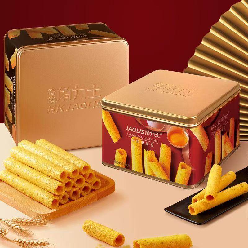 角力士蛋卷300克原味黄油味罐装零食伴手礼物糕点饼干送礼配礼袋,淘宝优惠券,粉丝福利购,淘宝优惠卷