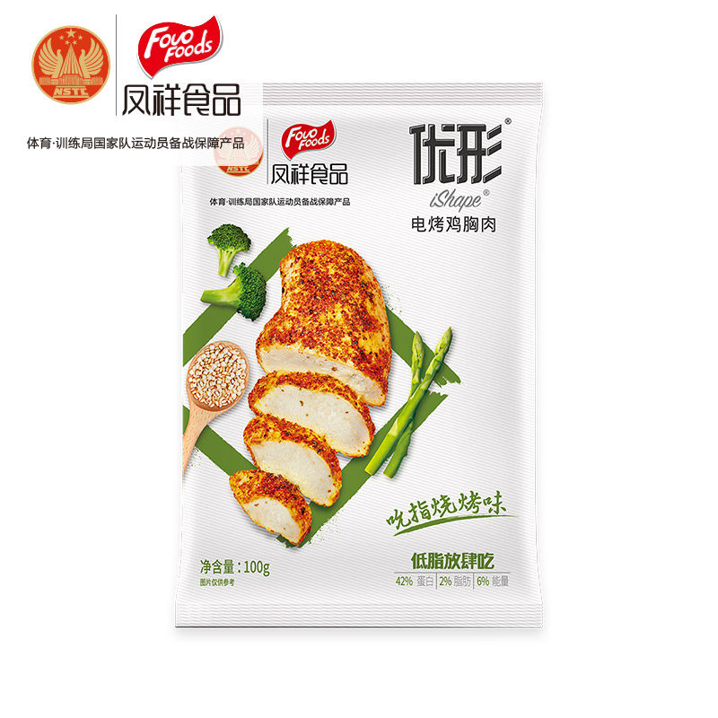 凤祥优形电烤烧烤味健身即食鸡胸肉 凤祥食品鸡胸