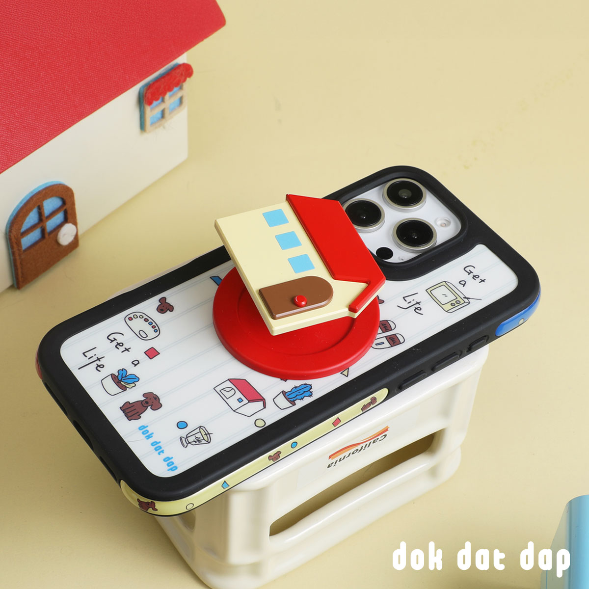 dokdatdap狗狗小房子原创iPhone17promax手机壳黑框个性趣味适用苹果16pro磁吸壳新款可爱卡通苹果15潮流小众 - 图2