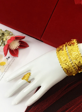 新款花朵结婚项链龙凤镀黄金首饰