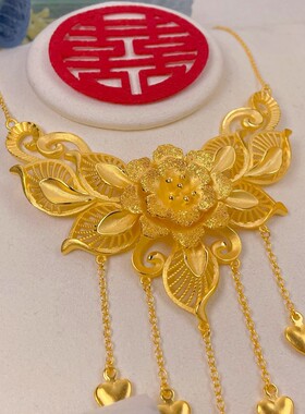 仿真三金项链沙金女仿金龙凤手镯