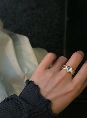 新中式星河流动戒指女款仿真黄金