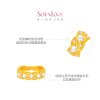 Chow Tai Fook SOINLOVE Muse Series Gold Diamond Pearl Ring Princess Ring