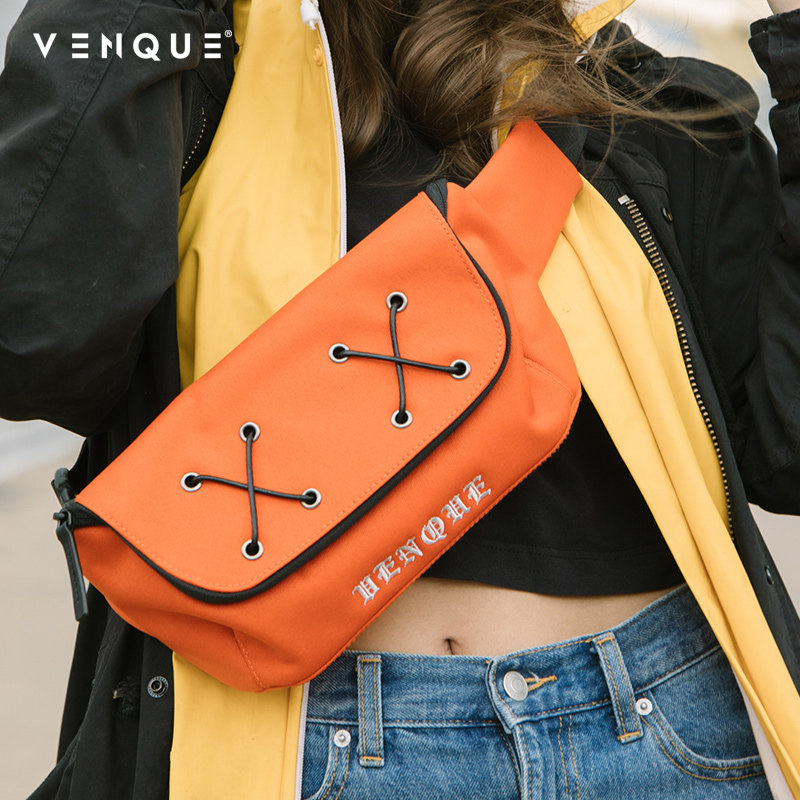 venque范克潮牌胸包运动胸前斜挎包 venque范克男士包袋