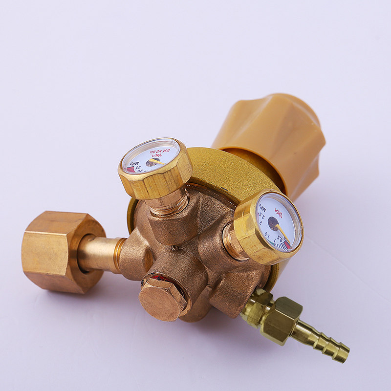 氧气瓶表双表头减压阀高压力表QF-2开关阀国标铜表防震款呼吸机用,淘宝优惠券,粉丝福利购,淘宝优惠卷