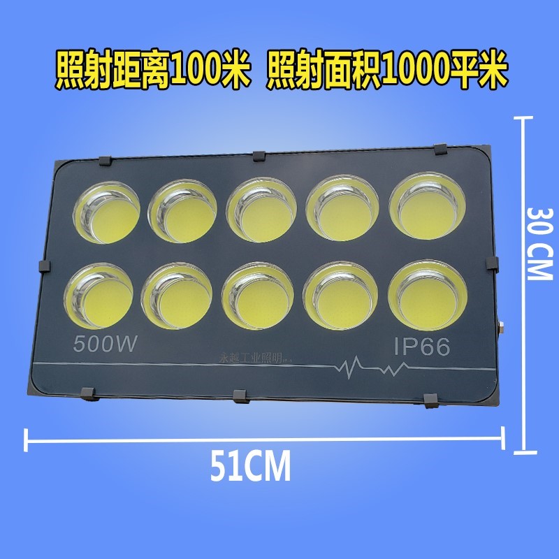 LED投光灯低压直流12V24V36V照明灯船用接电瓶户外投射灯防水50W-图0