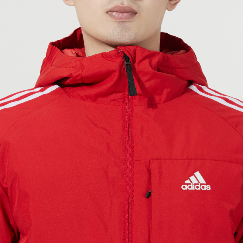 Adidas阿迪达斯羽绒服男2024春季新款本命年红色棉服男款运动外套