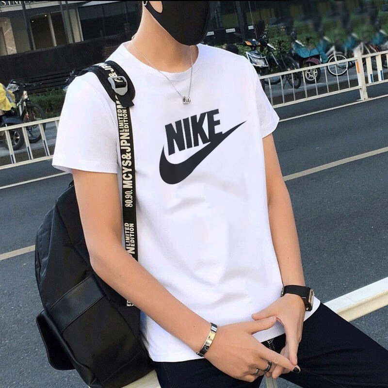 Nike耐克短袖男官方旗舰正品男士新款纯棉运动休闲圆领T恤AR5005 - 图0
