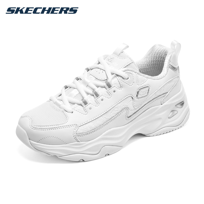 Skechers斯凯奇蕾丝熊春季新款女子厚底轻便网面透气运动老爹鞋 - 图3